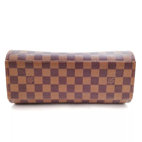 Auth LOUIS VUITTON Damier Ebene Triana Handbag Brown - Picture 4 of 13